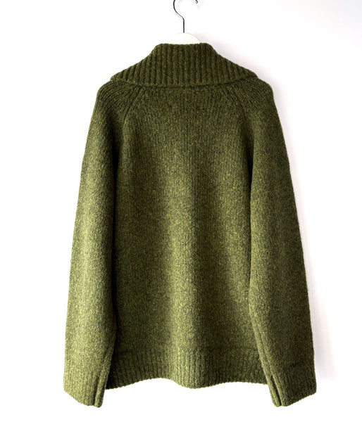 nonnative/HIKER HIGH NECK ZIP BLOUSON WOOL BOUCLE KNIT (OLIVE)