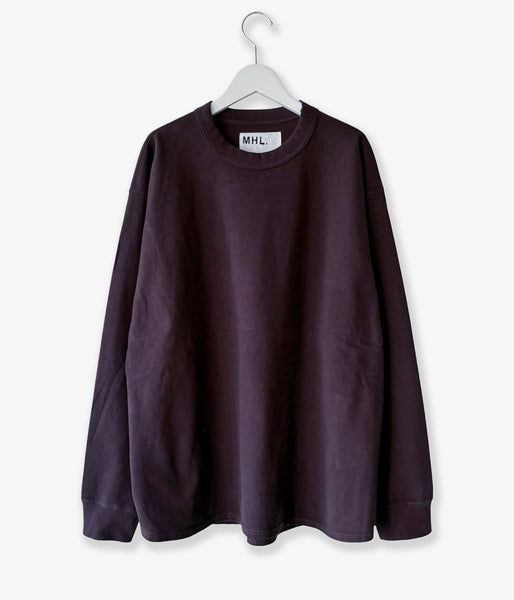 MHL./GARMENT DYED DENSE JERSEY TOP WOMENS (DARK BROWN)