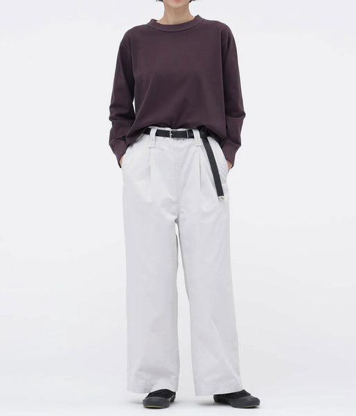 MHL./GARMENT DYED DENSE JERSEY TOP WOMENS (DARK BROWN)
