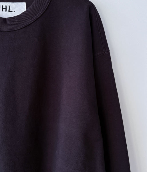 MHL./GARMENT DYED DENSE JERSEY TOP (DARK BROWN)