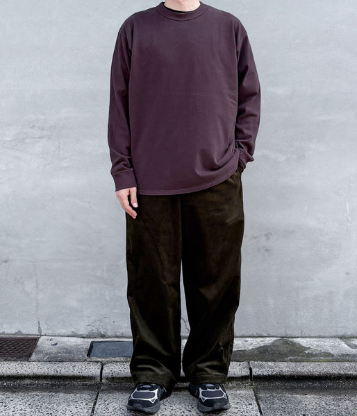 MHL./GARMENT DYED DENSE JERSEY TOP (DARK BROWN)