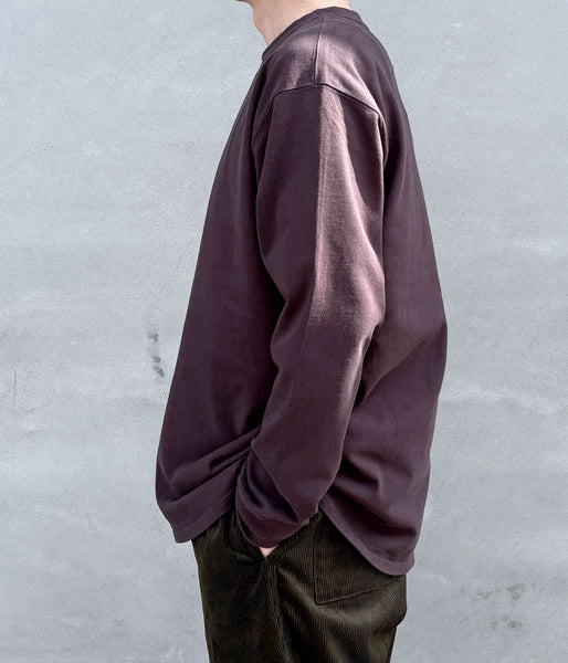 MHL./GARMENT DYED DENSE JERSEY TOP (DARK BROWN)