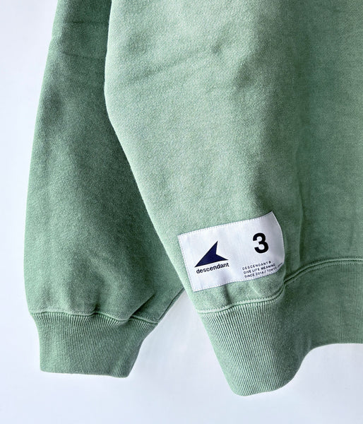 DESCENDANT/SPUR MOCK NECK PIGMENT DYE (GREEN)