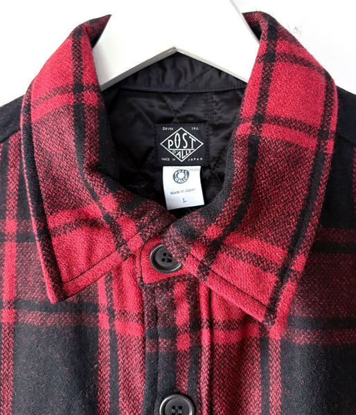 DESCENDANT/CRA90 PLAID JACKET POST O'alls (RED)