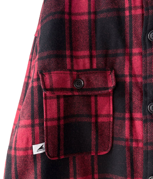 DESCENDANT/CRA90 PLAID JACKET POST O'alls (RED)