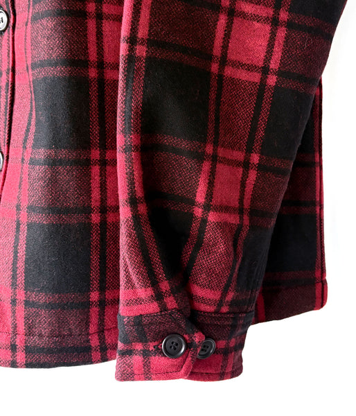 DESCENDANT/CRA90 PLAID JACKET POST O'alls (RED)