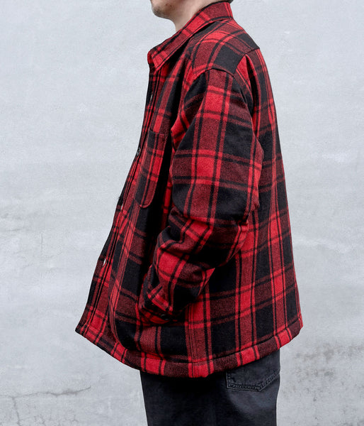 DESCENDANT/CRA90 PLAID JACKET POST O'alls (RED)