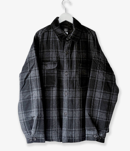DESCENDANT/CRA90 PLAID JACKET POST O'alls (GRAY)