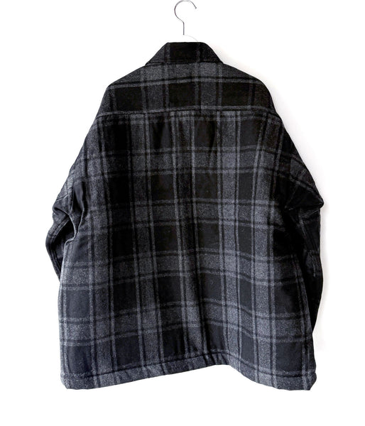 DESCENDANT/CRA90 PLAID JACKET POST O'alls (GRAY)