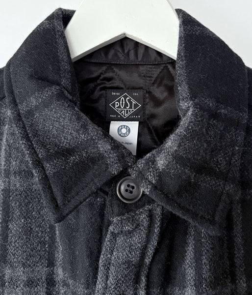 DESCENDANT/CRA90 PLAID JACKET POST O'alls (GRAY)