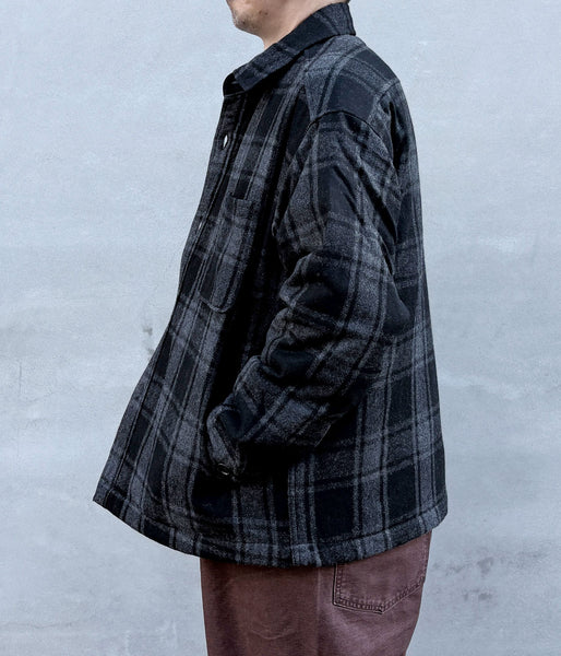 DESCENDANT/CRA90 PLAID JACKET POST O'alls (GRAY)