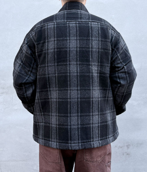 DESCENDANT/CRA90 PLAID JACKET POST O'alls (GRAY)