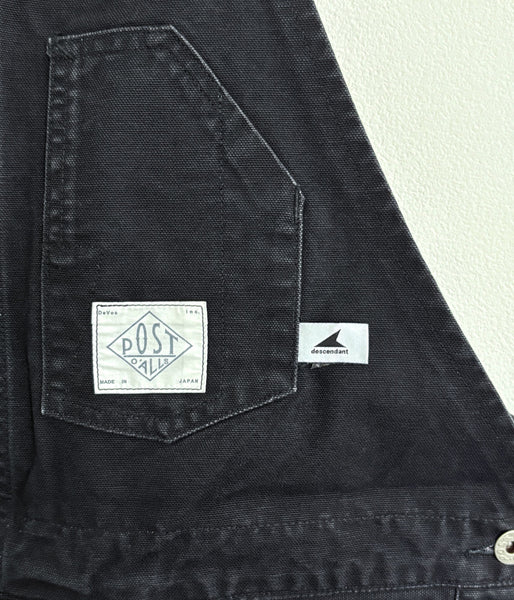DESCENDANT/1993 DUCK OVERALLS POST O'alls (BLACK)