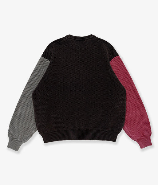 LQQK Studio/WAFFLE KNIT CREW (BLACK)