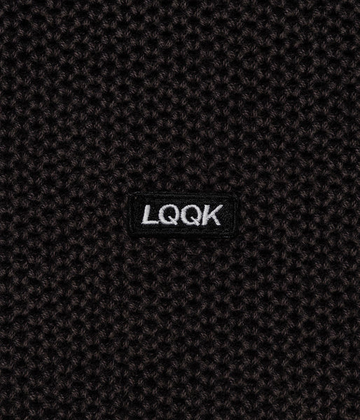 LQQK Studio/WAFFLE KNIT CREW (BLACK)