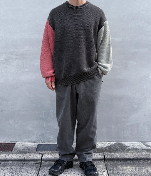 LQQK Studio/WAFFLE KNIT CREW (BLACK)
