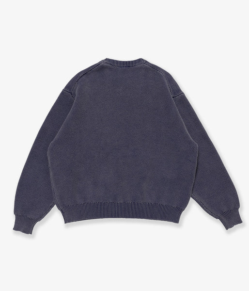 LQQK Studio/WAFFLE KNIT CREW (BLUE)