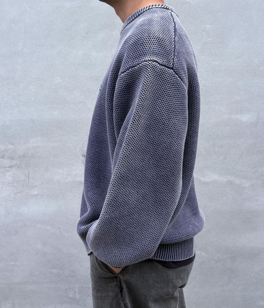 LQQK Studio/WAFFLE KNIT CREW (BLUE)