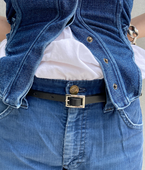 Aeta/SQUARE BUCKLE BELT S(SILVER)