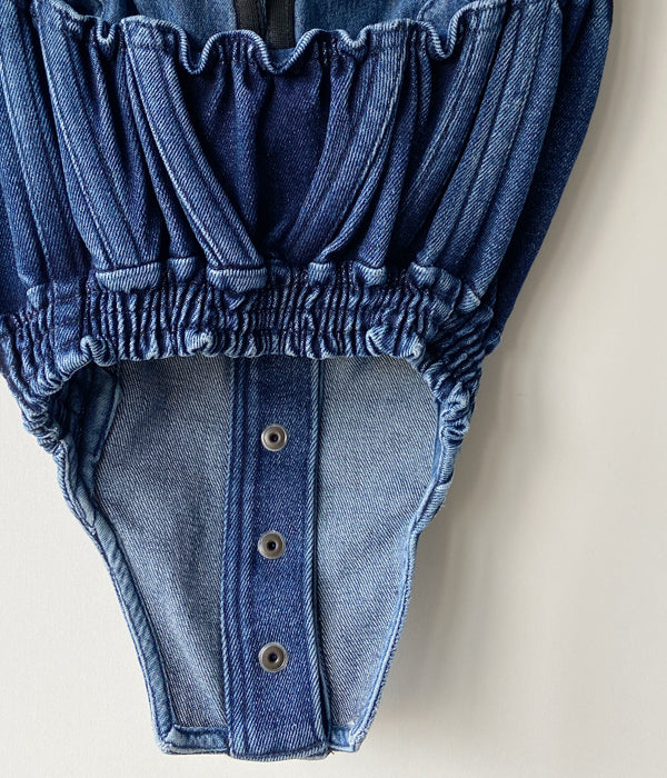 FUMIKA_UCHIDA/STRETCH DENIM BUSTIER(INDIGO)