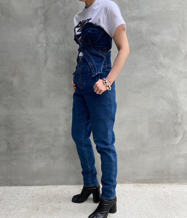 FUMIKA_UCHIDA/STRETCH DENIM CORSET PANTS(INDIGO)