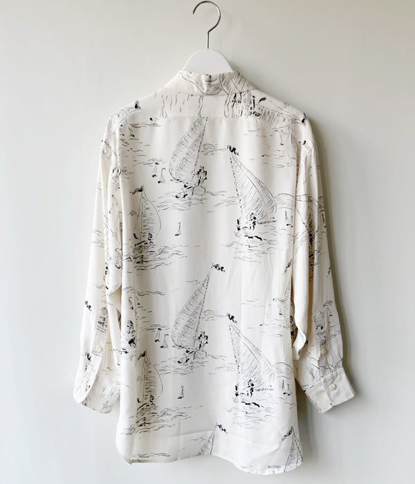 WRYHT/ONE-PIECE COLLAR BLOUSE(WHITE MARINE)