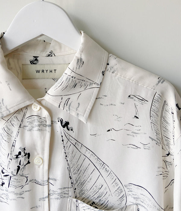 WRYHT/ONE-PIECE COLLAR BLOUSE(WHITE MARINE)