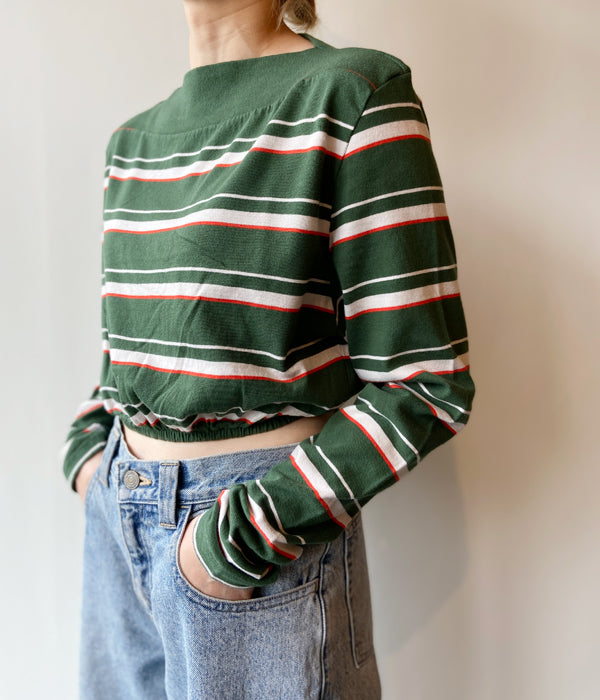トップス FUMIKA_UCHIDA BORDER LONG-SLEEVE CROPPED FUMIKA_UCHIDA/BODER LONG-SLEEVE CROPPED TOP(BROWN/BLK/ORG)