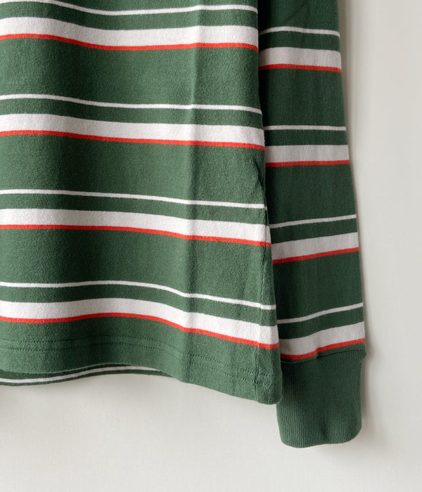 FUMIKA_UCHIDA/BODER LONG-SLEEVE TIGHT TOP(GREEN/WHIT/RED)