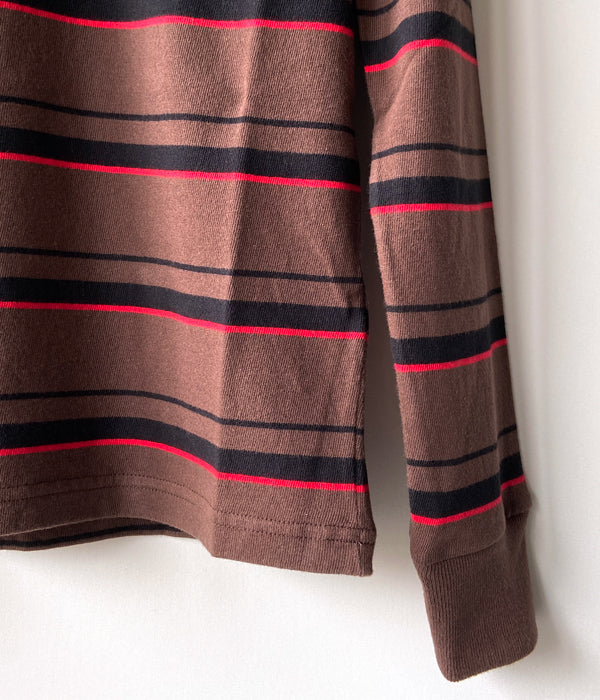 FUMIKA_UCHIDA/BODER LONG-SLEEVE TIGHT TOP(BROWN/BLK/ORG)