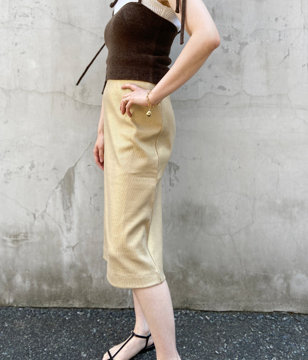 PHEENY FOLL RIB SKIRT 箔スカート PHEENY FOLL RIB SKIRT 箔スカート