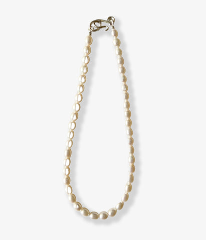R.ALAGAN/SMALL OVAL PEARL NECKLACE