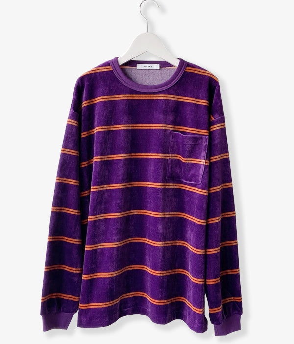 PHEENY/VELOURS BORDER L/S(PURPLE)