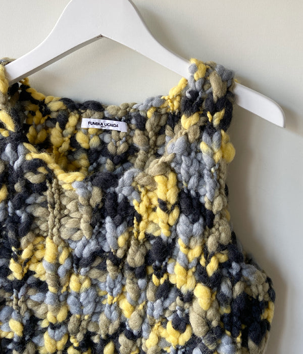 フミカ_ウチダ SPACE DYED HAND KNITTED VEST FUMIKA_UCHIDA/SPACE DYED HAND KNITTED VEST