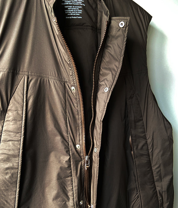 PHEENY/NYLON RIP PADDING VEST(MOCHA)