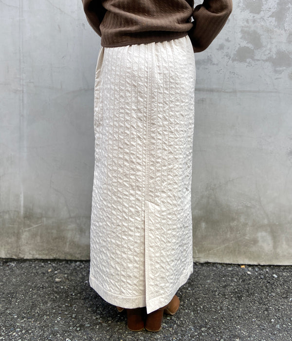 PHEENY/QUILT LIKE SKIRT(IVORY)