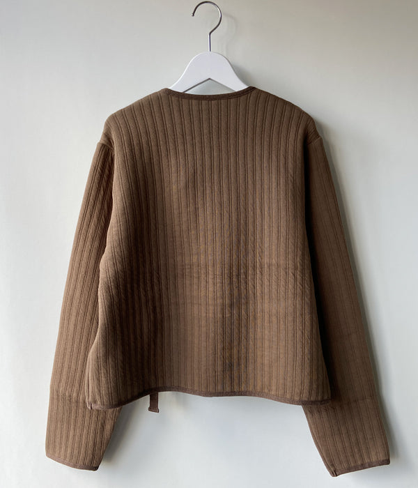 PHEENY/QUILT LIKE JERSEY CARDIGAN(MOCHA)