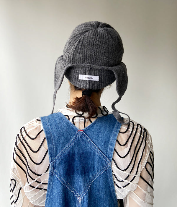 pheeny ニット帽 美品　ウールキャップ　フィーニー PHEENY/WOOL KNIT FLIGHT CAP