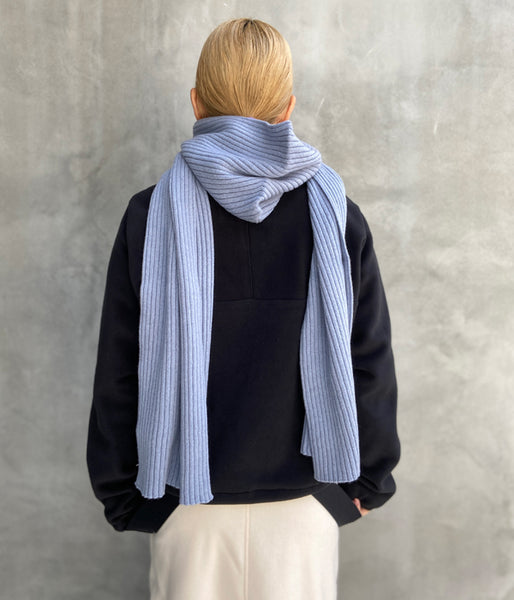 PHEENY/WOOL KNIT HOODED SCARF