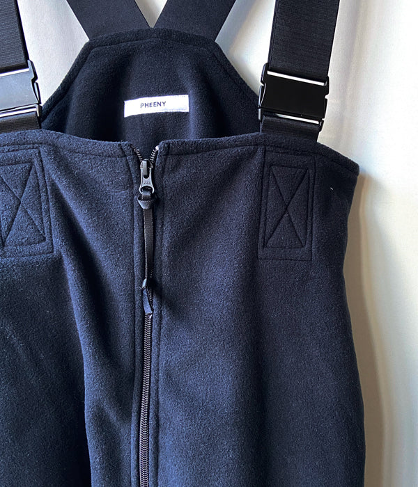 PHEENY POLARTEC FLEECE サロペットスカート PHEENY/POLARTEC FLEECE SALOPETTE SKIRT(BLACK)