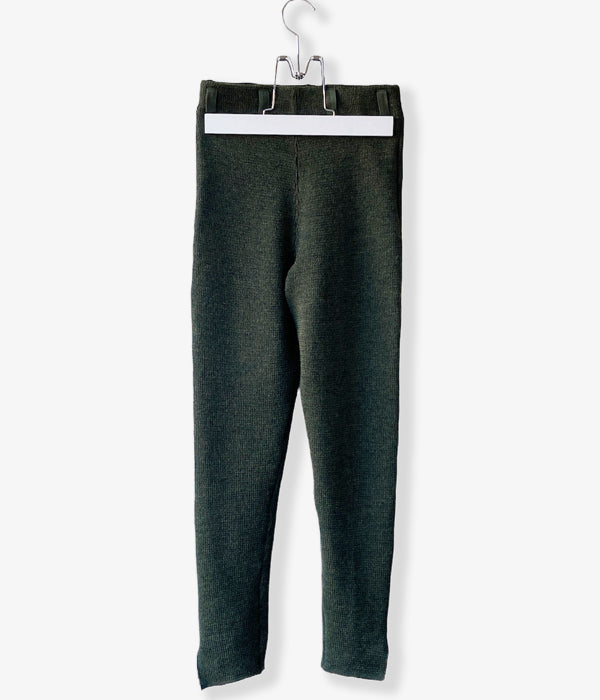 nowos/RIB KNIT PANTS(GREEN)