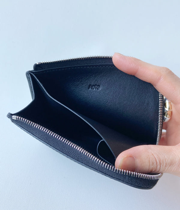 Aeta レザーウォレット Aeta アエタ スムース カウレザー L字ジップ ミニ ウォレット