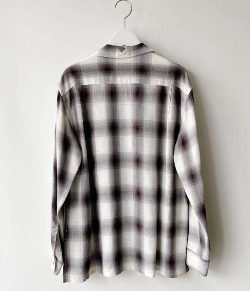 PHEENY/RAYON OMBRE CHECK L/S SHIRT(CHARCOAL)