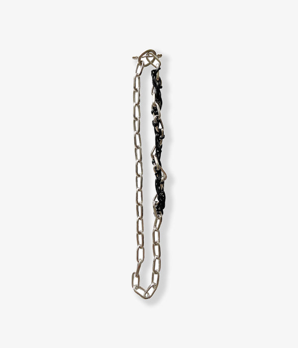 R.ALAGAN/WOVEN CHAIN NECKLACE(SILVER)