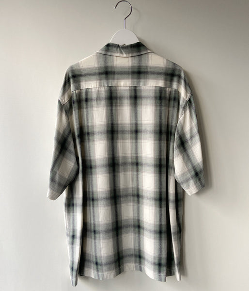 PHEENY/RAYON OMBRE CHECK S/S SHIRT(GREEN)