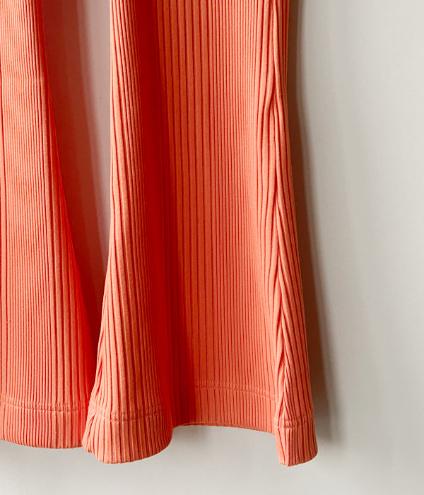 PHEENY Random rib flared pants オレンジ PHEENY/RANDOM RIB FLARED PANTS(ORANGE)