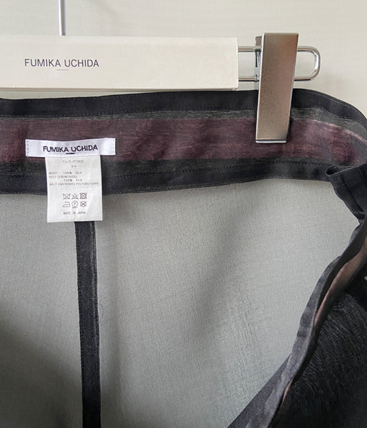 FUMIKA_UCHIDA/ORGANZA OVER PANTS(BLACK)
