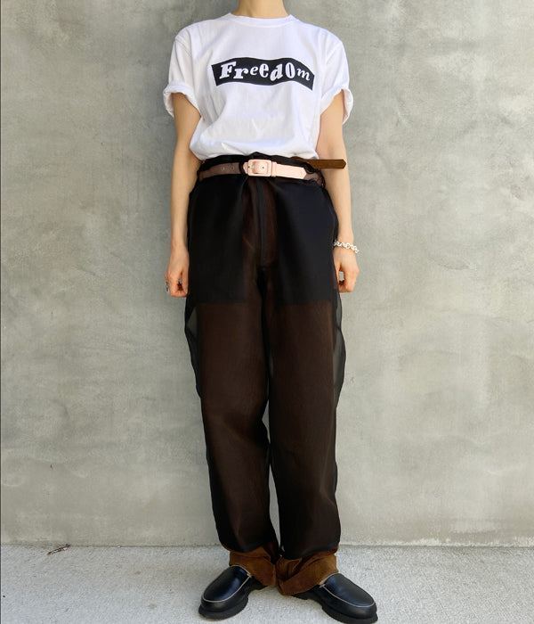 FUMIKA_UCHIDA/ORGANZA OVER PANTS(BLACK)