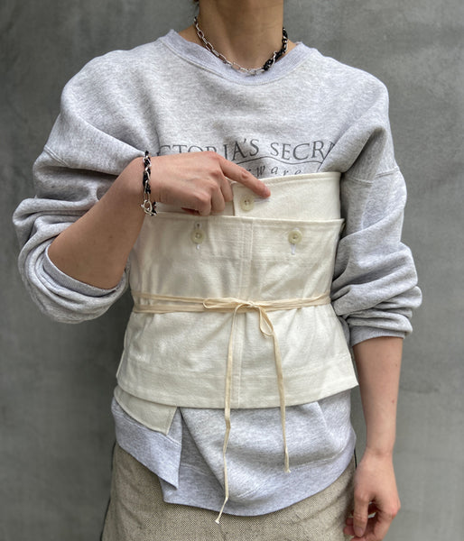 FUMIKA_UCHIDA/CANVAS LACE-UP BUSTER(OFFWHITE)