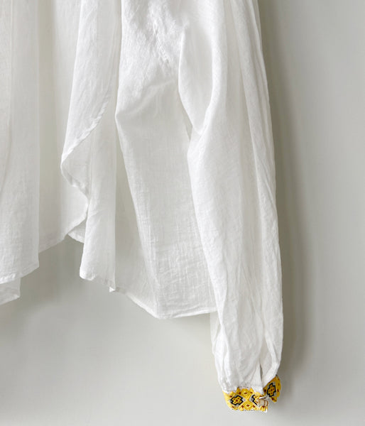 nowos/EMBROIDERY BLOUSE(WHITE)